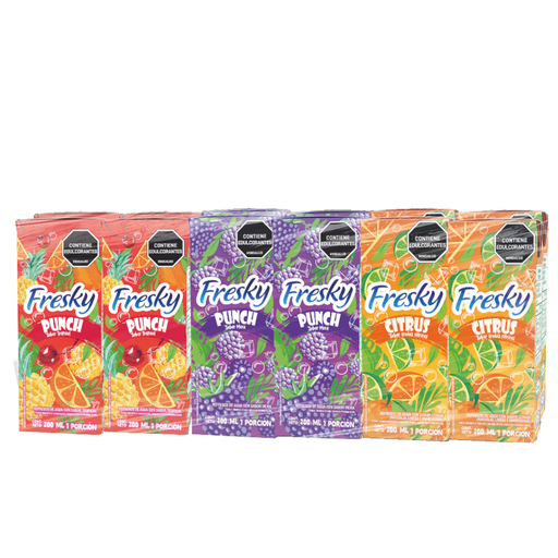 [059746] Fresky  California Punch Surtido Tetrapack 200Ml  Pague 10 LLeve 12 Unidades