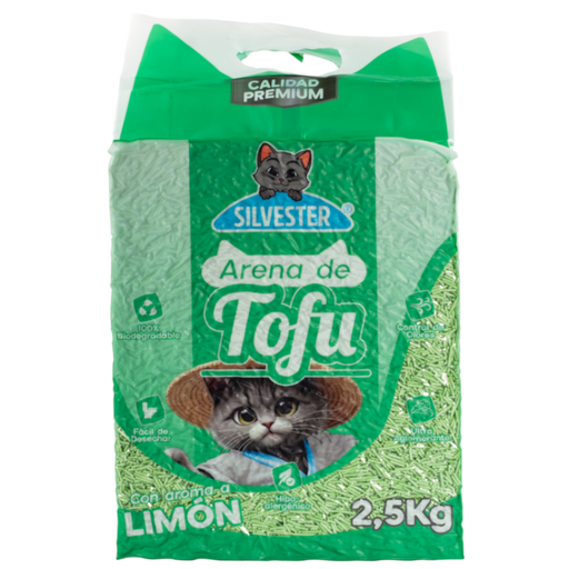 [059767] Arena  Gatos De Tofu Silvester Con Aroma Limón  2.5Kg