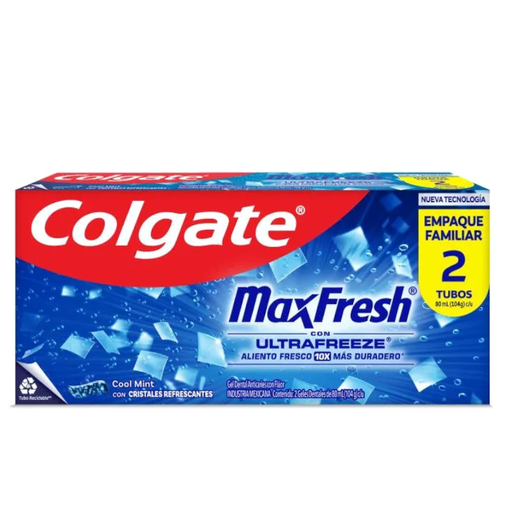 [059777] Crema Dental Colgate Max Fresh Cool Mint  80Ml 2 Unidades