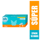 Tampones Ob Original Súper 16 Unidades 2 Cajas