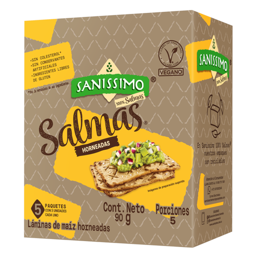 [059794] Tostaditas Maiz Horneadas Salmas Sanissimo 90Gr 5 Paquetes