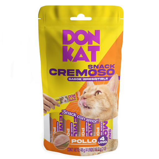 [059826] Snack Cremoso Para Gatos Pollo Donkat 48Gr