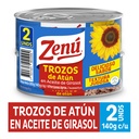 Trozos De Atún  En Aceite De Girasol Zenú 140Gr 2 Unidades