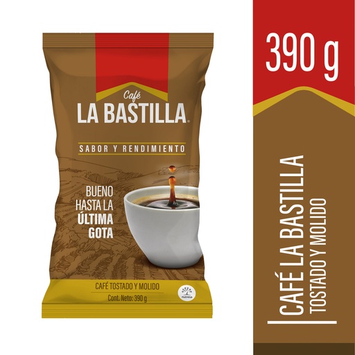 [059861] Café La Bastilla Tostado Y Molido Medio Bolsa 390Gr