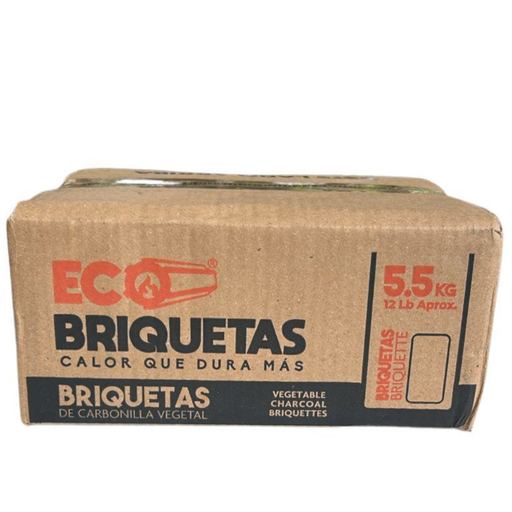 [059878] Eco Briquetas De Carbón Vegetal  Caja 5.5Kg