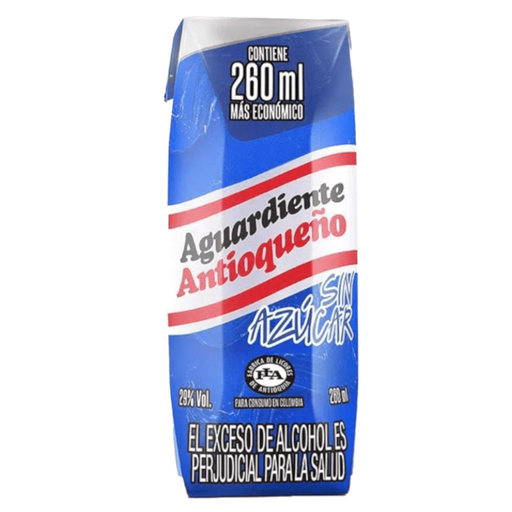 [059895] Aguardiente Antioqueño Sin Azúcar Azúl Tetrapak 260Ml