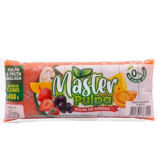 [059928] Pulpa De Fruta Master Pulpa Fresa Y Uchuva 400Gr