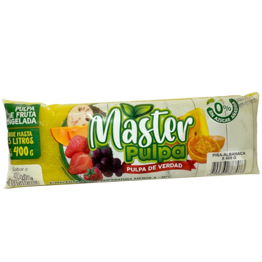 [059930] Pulpa De Fruta Master Pulpa Piña Y Albahaca 400Gr