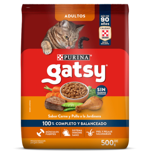 [059949] Gatsy Purina Adultos Carne Y Pollo A La Jardinera  500Gr