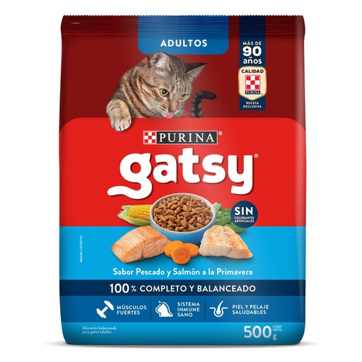 [059950] Gatsy Purina Adultos Pescado Y Salmón a La Primavera  500Gr