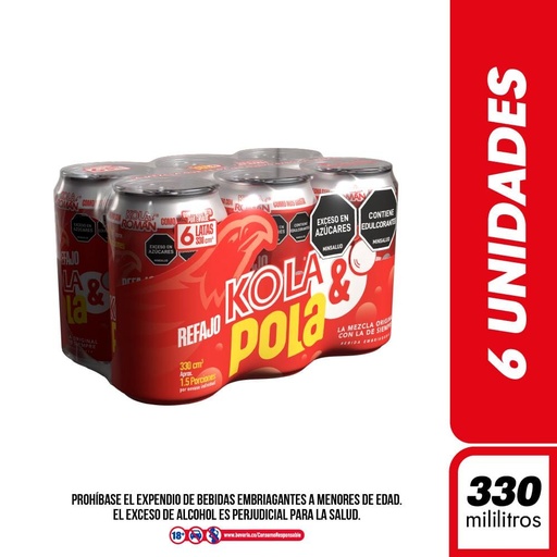 [059958] Refajo Kola & Pola Lata 330Ml 6 Unidades