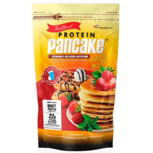 [059963] Mezcla Para Pancakes Y Waffles Protein Tradicional Nutramerican 750Gr