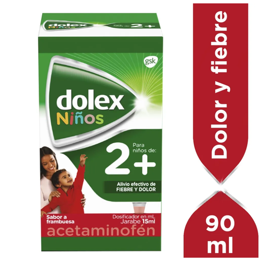 [002027] Dolex Jarabe Niños 2+ Sabor Frambuesa 90Ml