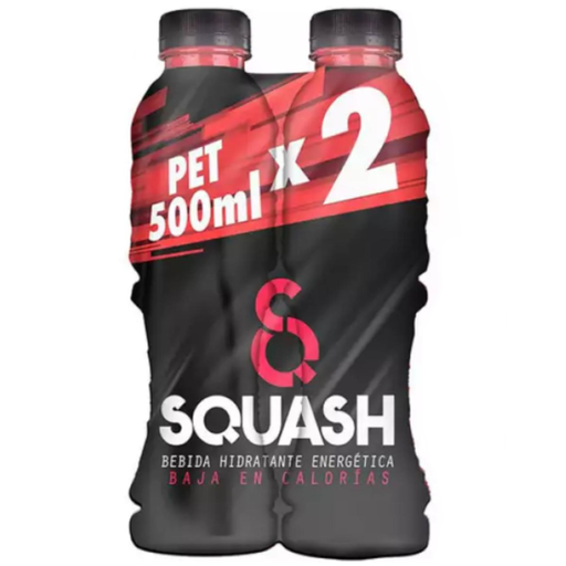 [059994] Bebida Hidratante Energética Squash Pet 500mL 2 Unidades