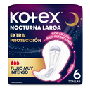 Toalla Higiénica Kotex Nocturna Extra Protección 6 Unidades