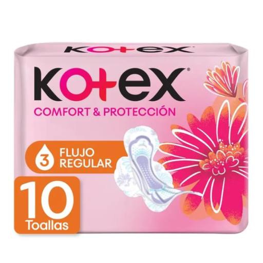 [060002] Toalla Higiénica Kotex Comfort Y Protección 10 Unidades