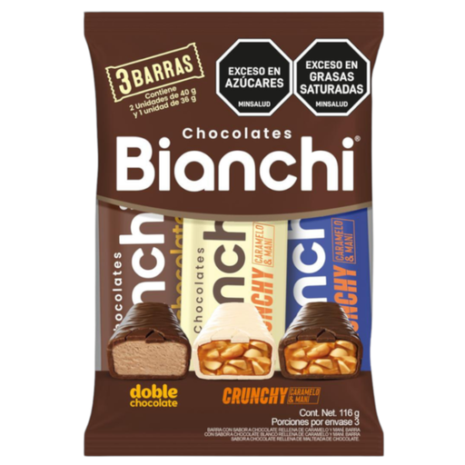 [060015] Chocolatina Bianchi Surtidas 3 Unidades 116Gr
