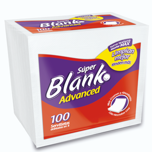 [060034] Servilletas Súper Blanko Advanced 100 Unidades