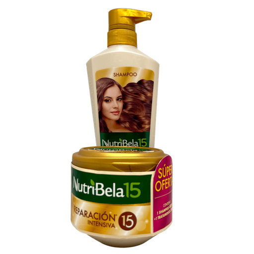 [060088] Shampoo Nutribela 15 Reparación Intensiva 400Ml + Tratamiento 300Ml