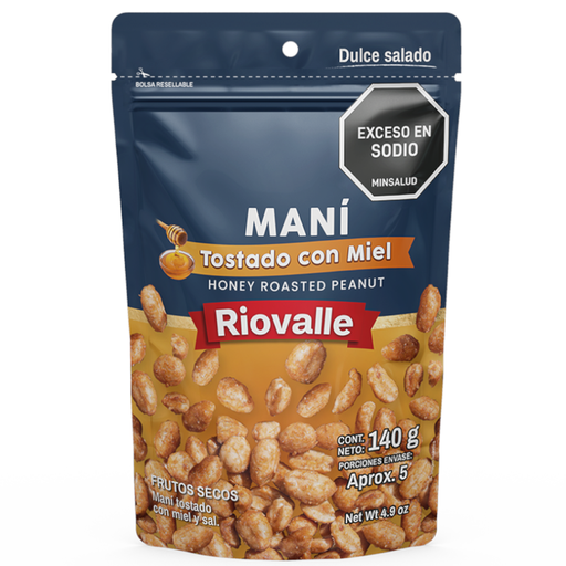 [060090] Maní Tostado Con Miel Rio Valle 140Gr