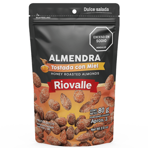 [060091] Almendra Tostada Con Miel Riovalle 80Gr