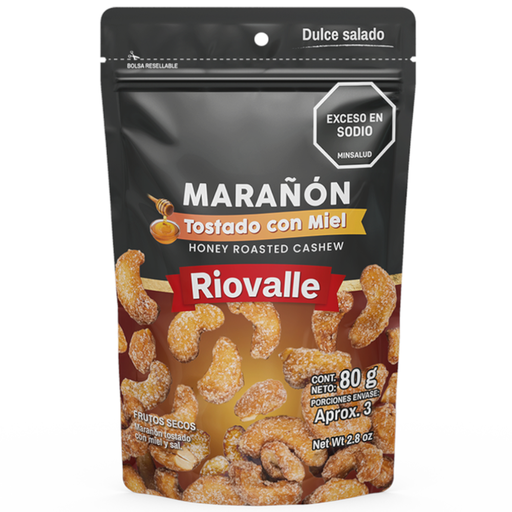 [060092] Marañon Tostado Con Miel Riovalle 80Gr