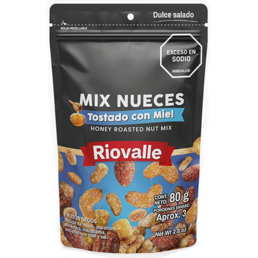 [060093] Mix Nueces Tostado Con Miel Riovalle 80Gr