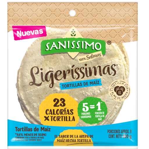 [060110] Tortillas De Maíz Sanissimo Ligeríssimas 190Gr