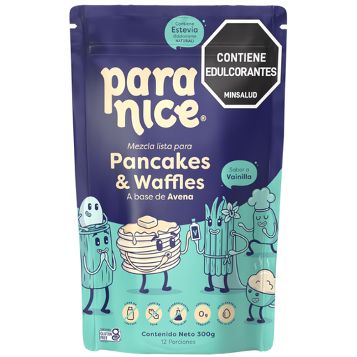 [060123] Mezcla Para Pancakes Y Waffles A Base De Avena Vainilla Paranice 300Gr
