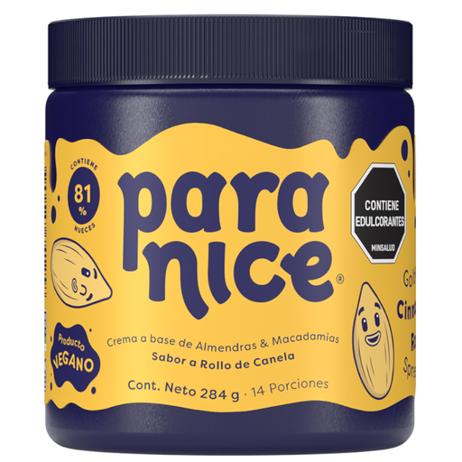 [060130] Esparcible Paranice A Base De Almendras Y Macadamia Sabor Rollo De Canela  284Gr