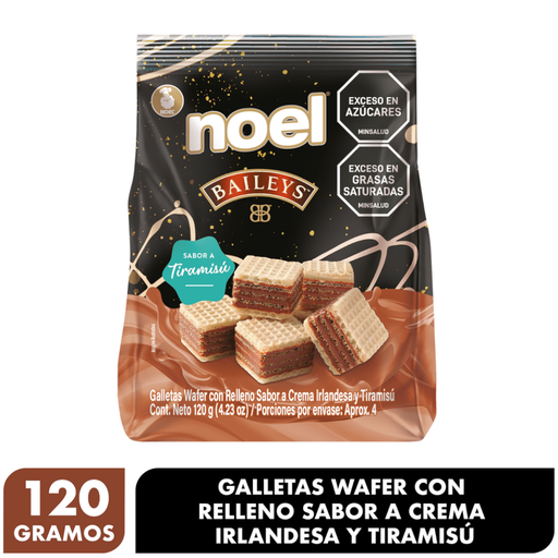 [060133] Galletas Wafer Noel Baileys Con Relleno Sabor A Crema Irlandesa Y Tiramisú 120Gr