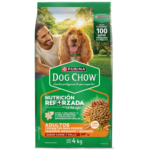 [060163] Dog Chow Nutrición Reforzada Adultos Sabor Carne Y Pollo 4Kg