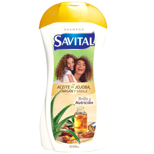 [060175] Shampoo Savital Nutrición Con Aceite De Jojoba, Argán Y Sábila 510Ml