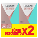 Desodorante Rexona Clinical Clean Scent 48Gr 2 Unidades Súper Descuento