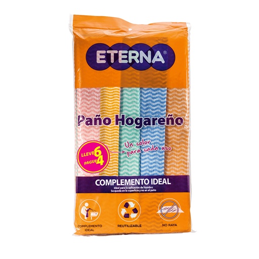 [060328] Paño Hogareño Eterna Pague 4 Lleve 6 Unidades