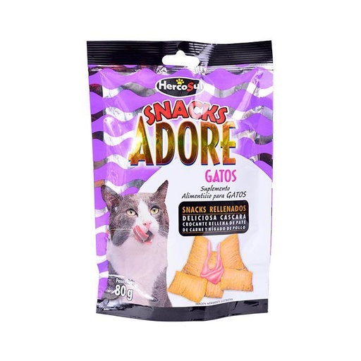[060218] Alimento Para Gatos Adore Hercosul Snacks 80Gr