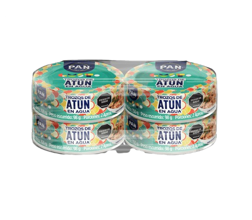 [060233] Atún Trozos En Agua Pan 150Gr 4 Unidades
