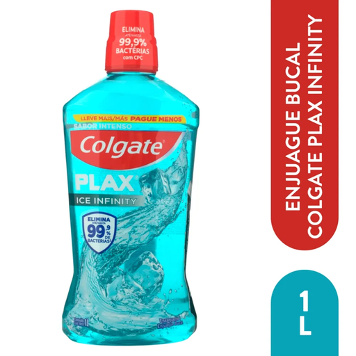 [060255] Enjuague Bucal Colgate Plax Ice Infinity 1L