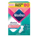 Protectores Nosotras Diarios Largos Alas 80 Unidades