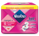 Toallas Higiénicas Nosotras Invisible RapiGel 12 Unidades