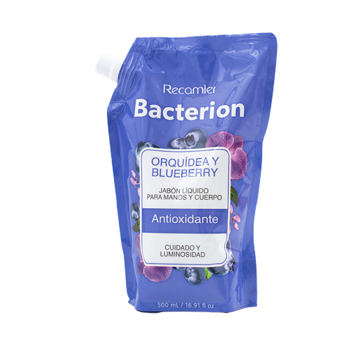 [060587] Jabón Líquido Bacterión Orquídea Y Blueberry Antioxidante Doypack 500Ml