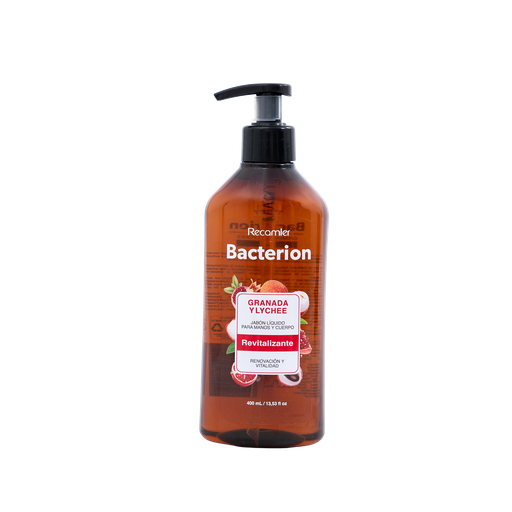 [060589] Jabón Líquido Bacterión Granada Y Lychee Revitalizante Tarro 400Ml