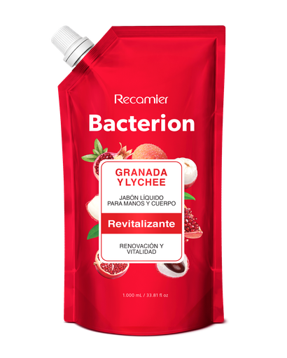 [060591] Jabón Líquido Bacterión Granada Y Lychee Revitalizante Doypack 1000Ml