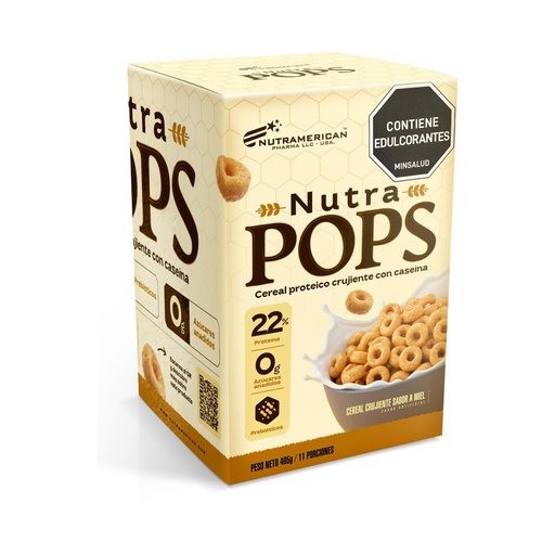 [060506] Cereal Nutra Pops Proteico Caja 495Gr