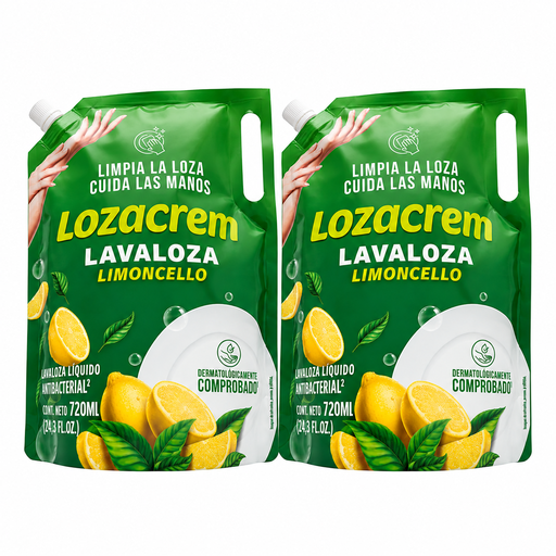 [060694] Lavaloza Lozacrem Limoncello Líquido Doypack 720Ml 2 Unidades