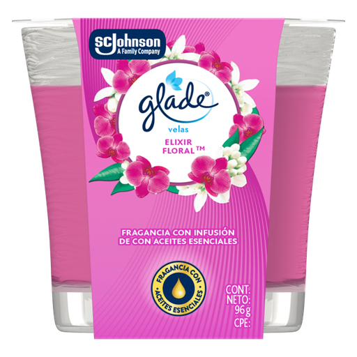 [060728] Ambientador Glade Elixir Floral Vela 96Gr