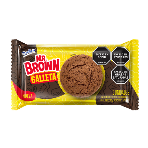 [060796] Galletas Mr. Brown Brownie Chocolate 6 Unidades 240Gr