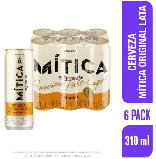 [060839] Cerveza Mítica Original Lata 310Ml 6 Unidades