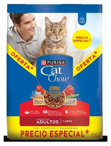 [060942] Cat Chow Adultos Carne 1.5Kg Precio Especial