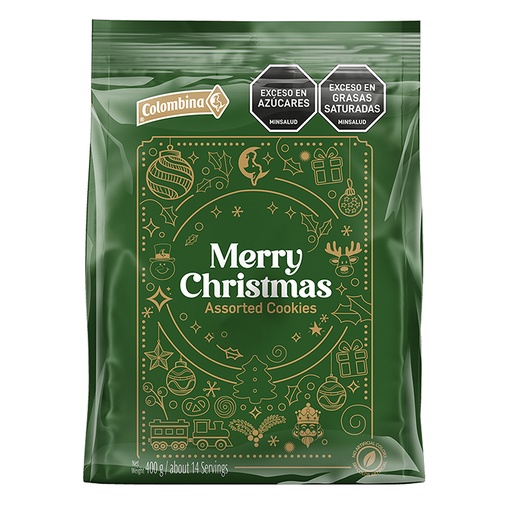 [060943] Galleta Merry Christmas Colombina Bolsa 400Gr